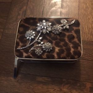 Kate Spade Rhinestone and Leopard Skin Clutch